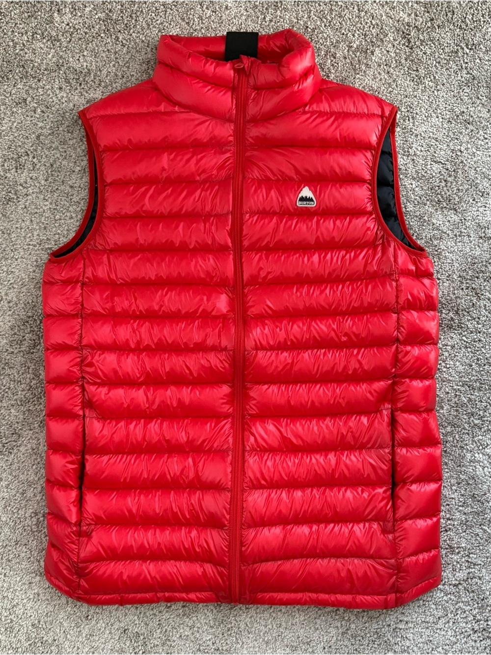 Vintage Burton Red and Black Packable Quilted Puffer Vest Medium